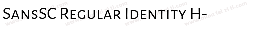 SansSC Regular Identity H字体转换